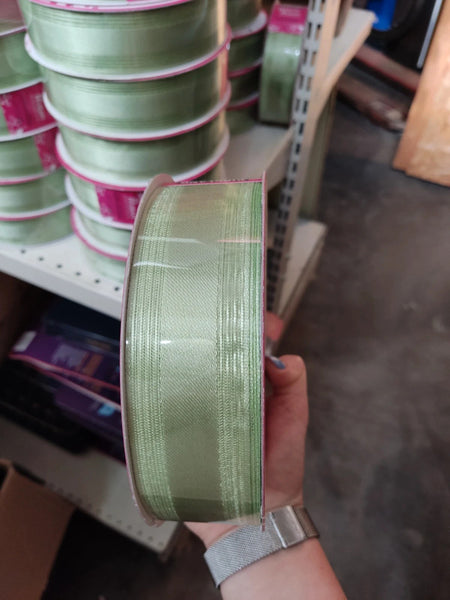 Kirkland Ribbon Ruban žalsvos-mėtinės kaspinų juostos (45.7 m. juostos)