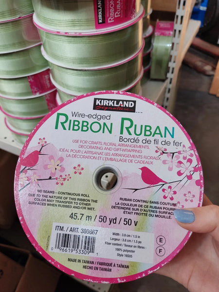 Kirkland Ribbon Ruban žalsvos-mėtinės kaspinų juostos (45.7 m. juostos)