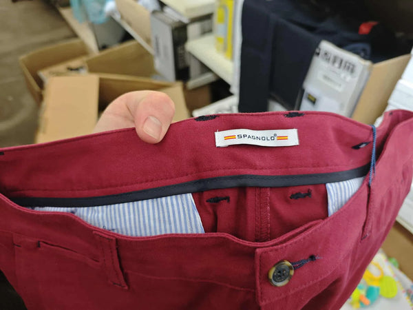 Raudonos kelnės "Spagnolo" (48 dydis)