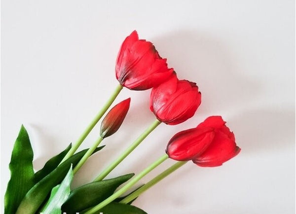 Silikoninės tulpės puokštė