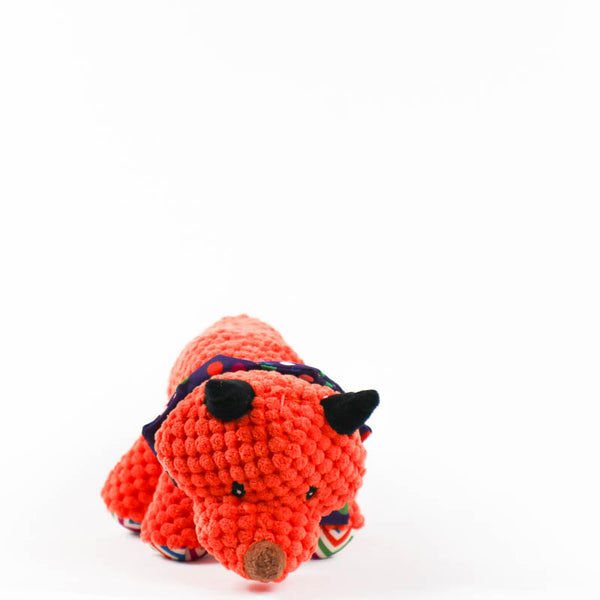 bone & barkers pliušiniai žaislai šuniui oranžinis dinozauras