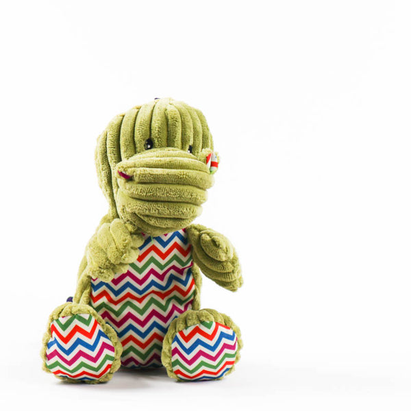 bone & barkers pliušiniai žaislai šuniui žalias dinozauras