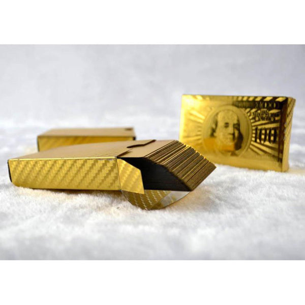 54 paauksuotų kortų rinkinys