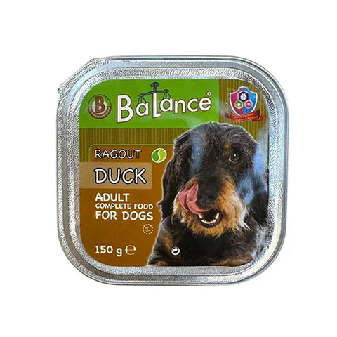 Visavertis suaugusių šunų pašaras BALANCE RAGOUT DUCK, 150 g