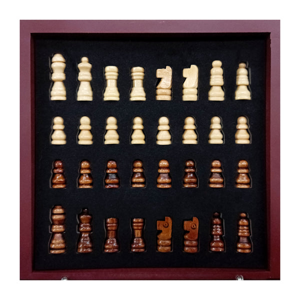 Vyno Aksesuarų Dėžutė su Šachmatų Žaidimu