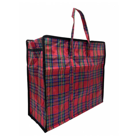 Red Checkered Shopping Bags/Bags