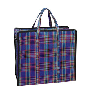 Blue Checkered Shopping Bags/Bags